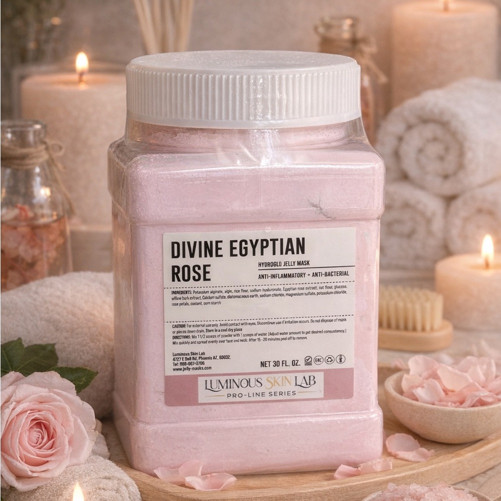 LUMINOUS SKIN LAB Divine Egyptian Rose Hydrojelly Mask Powder 30oz Spa Facial